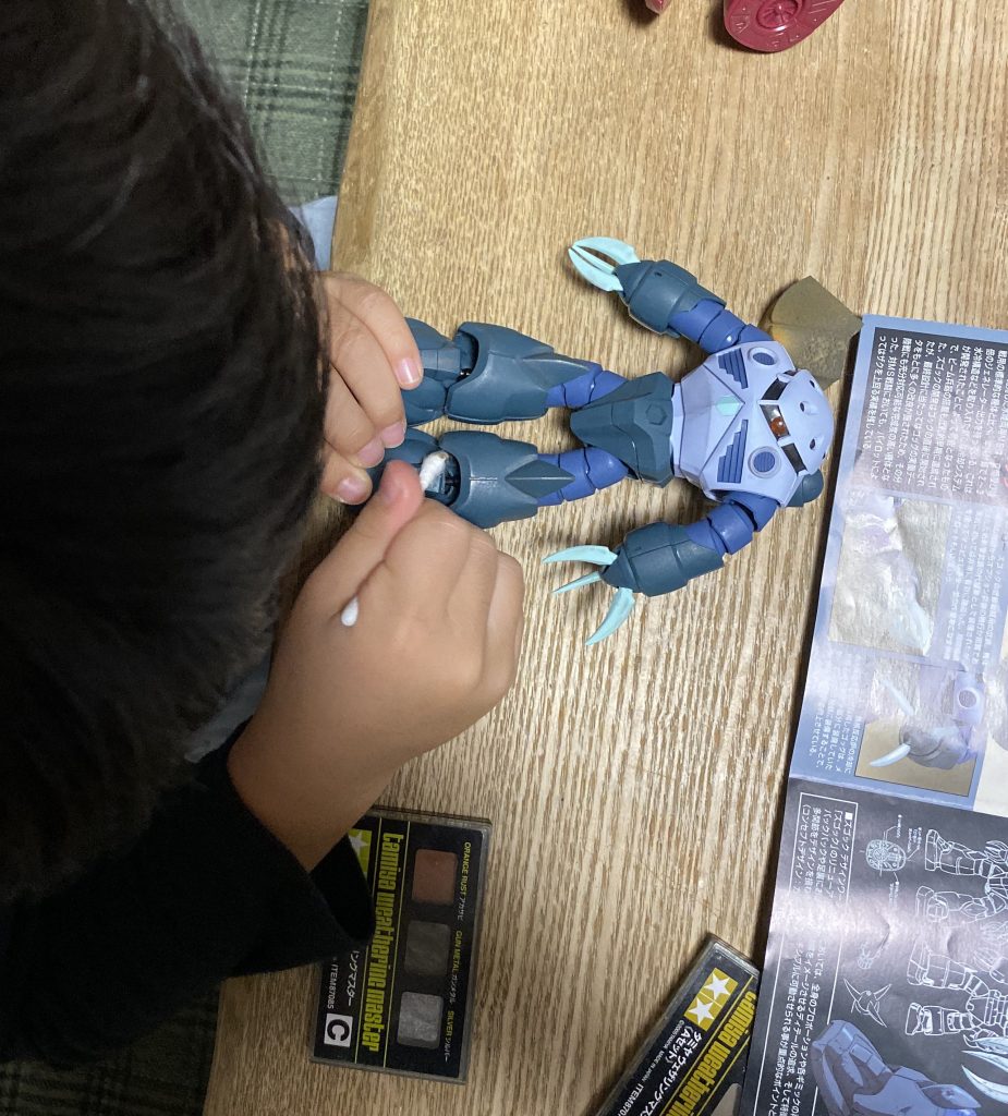 めんぼうやスポンジでウェザリング