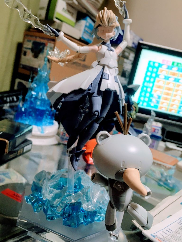 髪の毛はエポパテで再現。