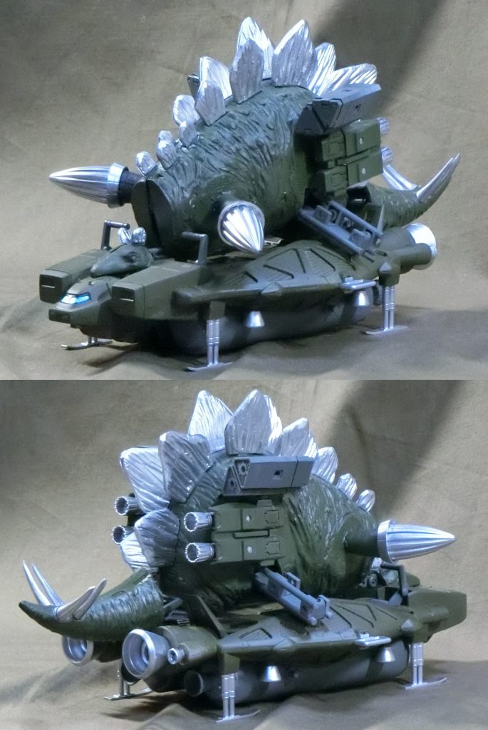 タミヤのプラモやコトブキヤMSGシリーズ、1/144アッグのドリルなどで武装を強化。