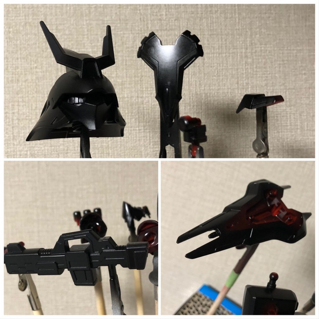 黒で下地作り（ガイアノーツアルティメットブラック）