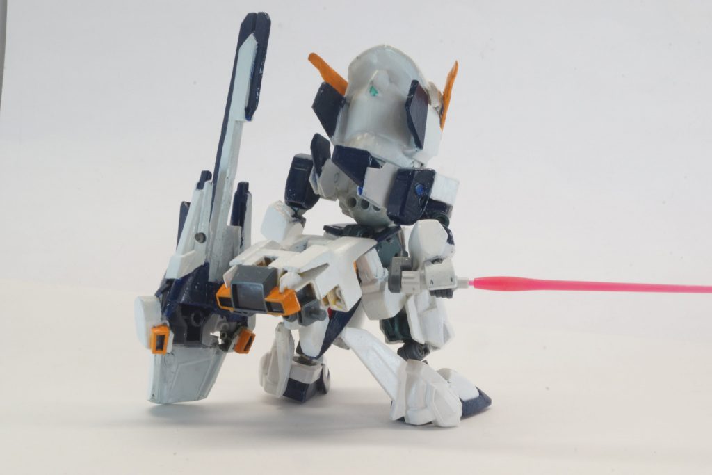 地上戦使用　背面
コンポジットマルチシールドはキャノンとして使用します。
コンポジットマルチシールドをもう一個装備できますが2個目は作っていません。