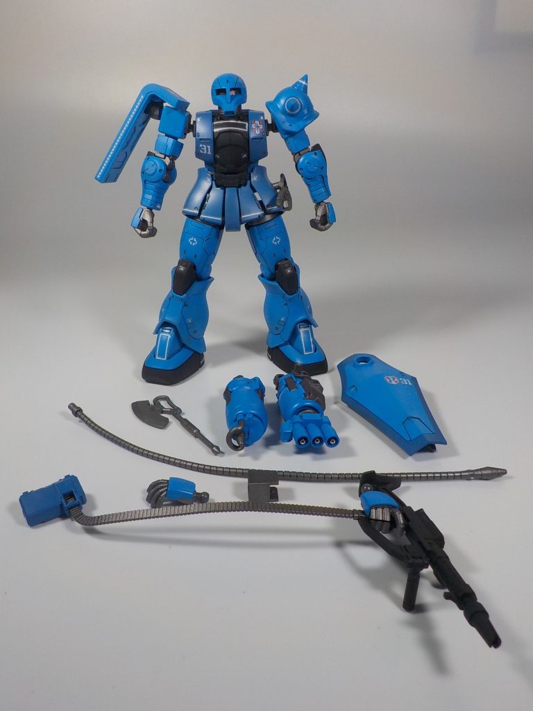 ザクⅠ　ランバラル機　三連装マシンガン＆ヒートロッド付き–4枚目/制作者：ヤマサン