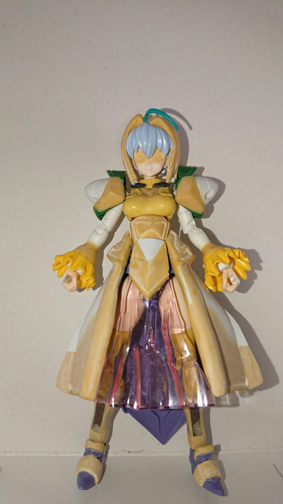 使用キットダイバーナミ(アホ毛、上半身、膝下脚部)モビルドールサラ(頭部、腕部、足首、サイドバックスカート)チナッガイ(袖のヒラヒラ)フェニーチェリナーシタ(肩アーマー、フロントアーマー)CSオーダイバー(ツインドライブ)