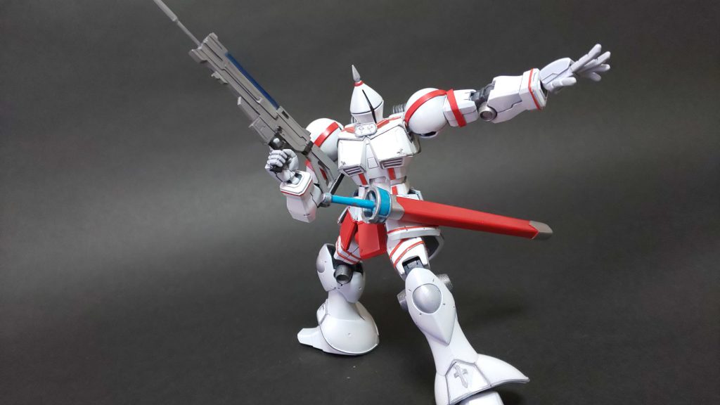 ゲームで装備するらしいライフルです!
フェイタルバレット持ってないので画像検索から情報をえました。プラ板でフルスクラッチしてます。