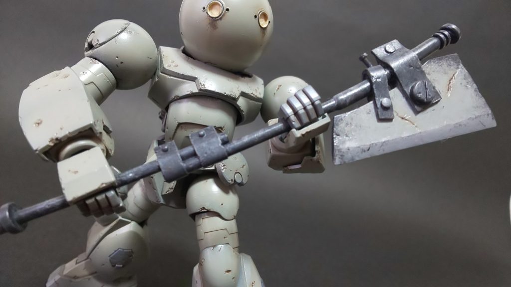 プラ板をベースに斧を製作しました！