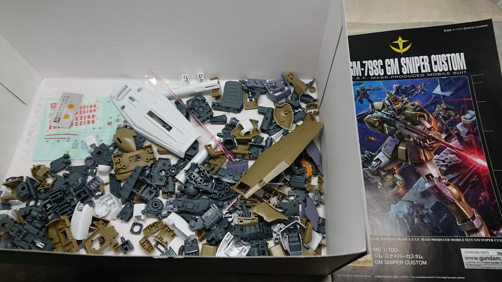 仮組みしないでパーツ全切り。