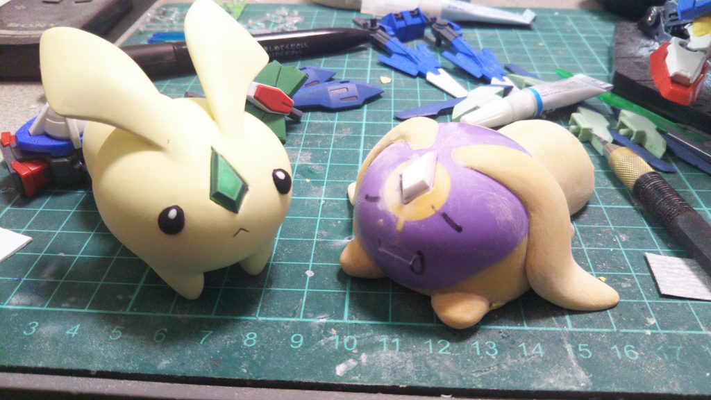 塗装前
耳の垂れてる感じにこだわってみました