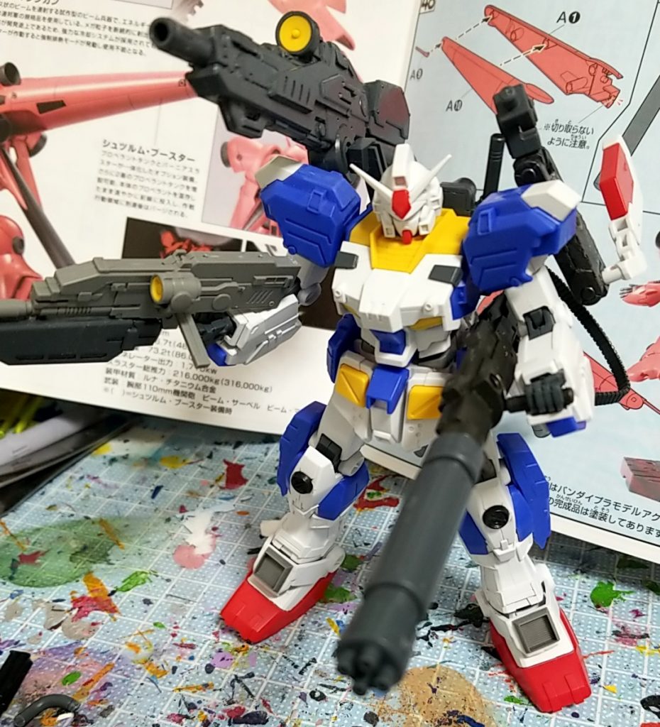 製作初期段階
この時丁度ビルドダイバーズリライズの5話を視聴した後だったので、ヴィートルーみたいな制圧火力系を作りたくてこうなりました。