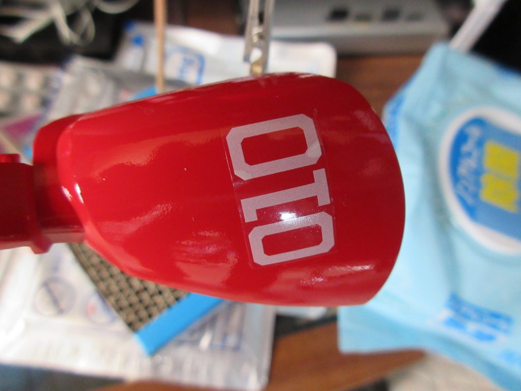 シール浮きで普通に水転写使えばよかったと思いました。