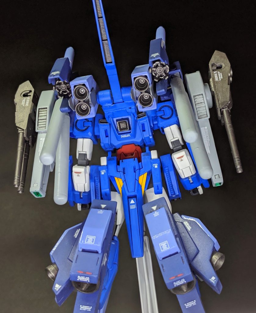 バックショット塗装はイージーペインターを使って、アクリジョンとガンダムマーカーエアブラシで塗りました。