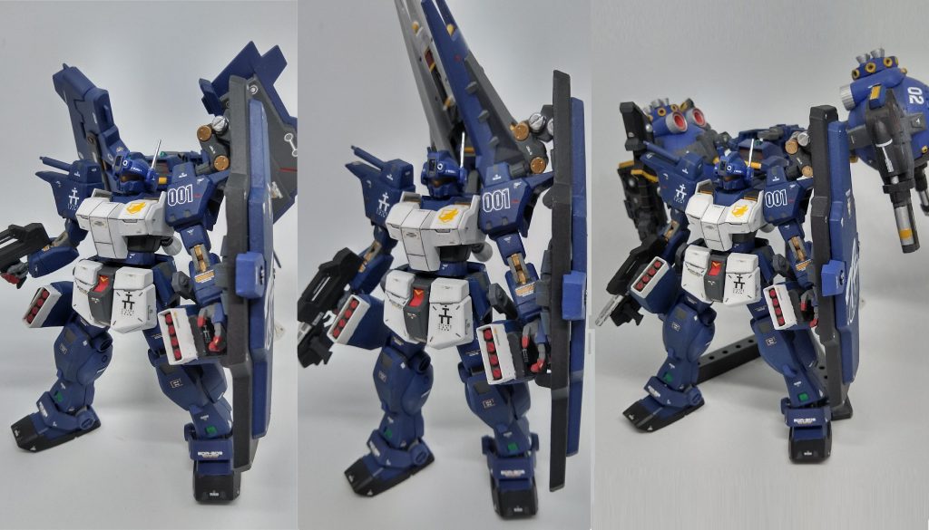 おまけ 相変わらずのバックパック換装システム。元々のバックパックがアンテナとマシンキャノンしか付いていないのでどれを換装しても機動力が上がりそう、ただジャグラー装備はシールドも相まって機動力が悪そう。個人的にはフルドド装備が好みです。