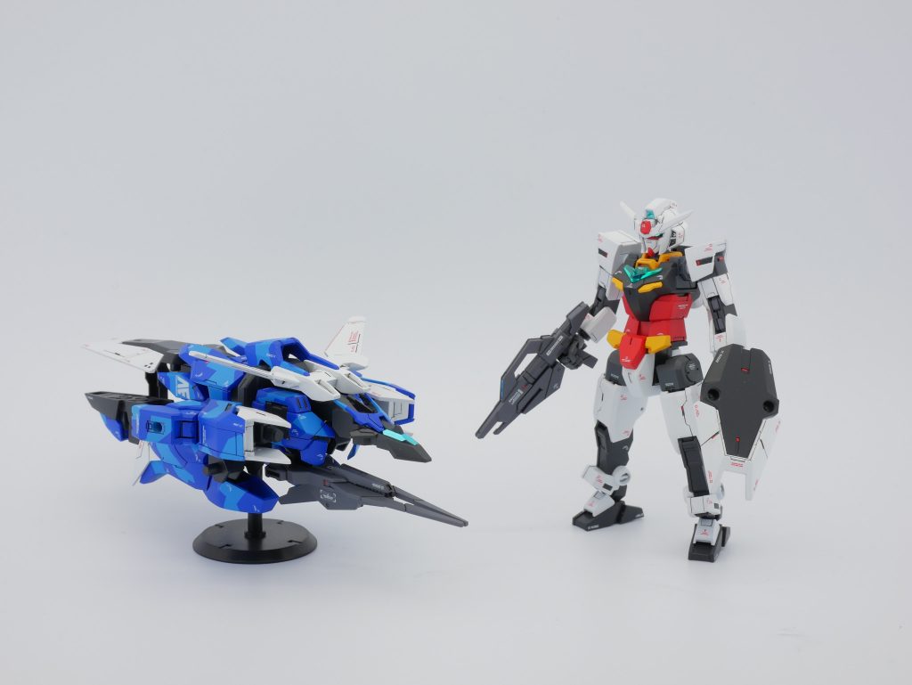 ▲アースアーマー&コアガンダムを前面から