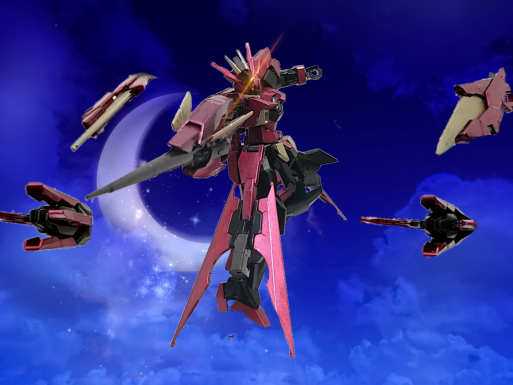 オールレンジ攻撃
AGEⅡ-マグナムよりは数は少ないので扱いやすいかもしれない
またそれぞれのビットには防御機能があり
Fファンネルは実弾兵装への耐性が、ティエルヴァビットにはアブソーブシールドに似たビームを吸収する機能が備わっている