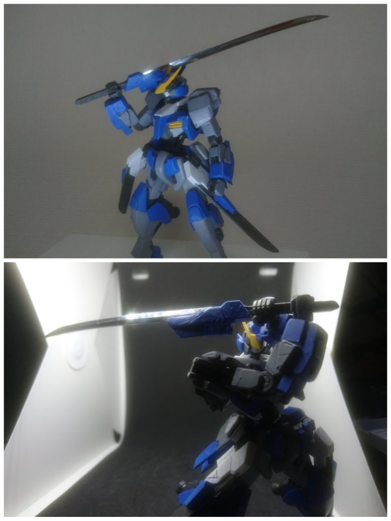 お気に入りのメイン武装、太刀より一回り大きく鋭い大太刀です。刀っていいですよね。