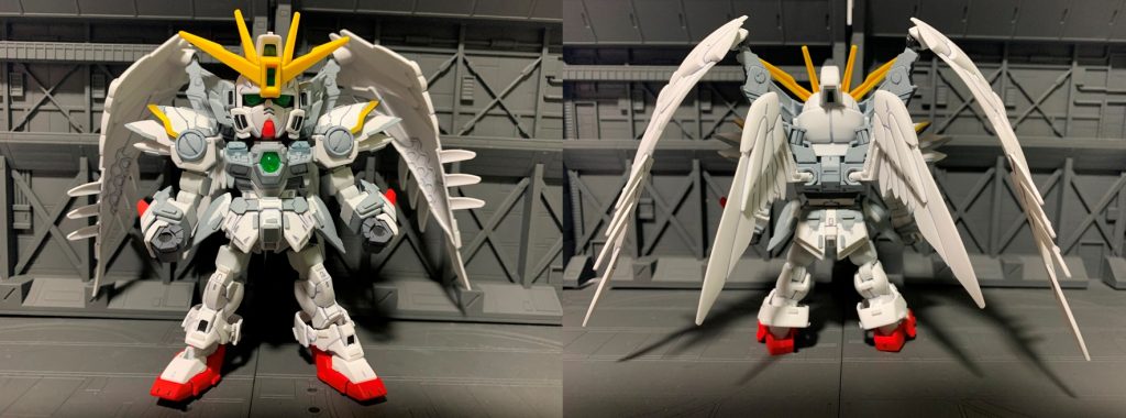 楽曲「終わらない円舞曲」まず塗装しようにも資料が全く無い！なのでこれまでにスノーホワイトを作った方々の作品を参考にして塗装しました。バックパックはキットそのままのエンドレスワルツ版です。