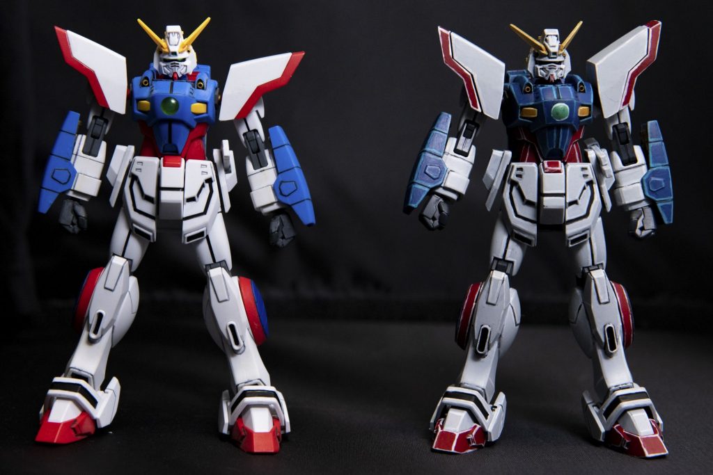 部分塗装したほぼ素組の物との比較