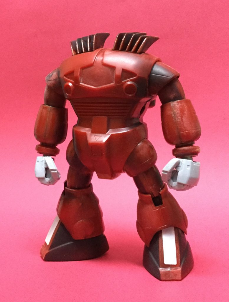 足の甲のモールドはプラ板貼って再現、手首はサポートパーツに交換しています