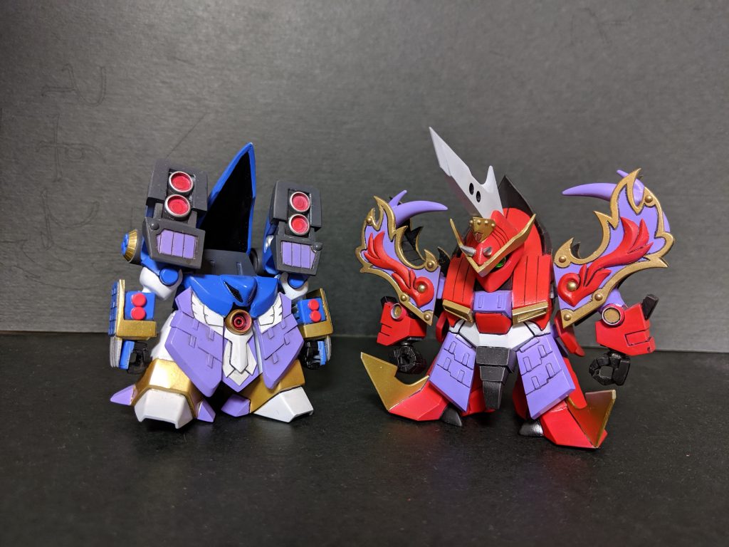 合体前、正面　氷破（左）雷火（右）