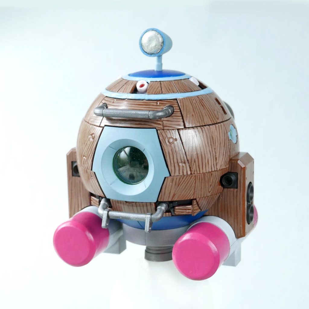 元キットは傑作と名高いMGのボール。原子と原子の隙間を通り抜けるという特殊装甲により、敵の装甲や実弾兵器を無効化するというオーバーテクノロジー。なぜか水に弱い。