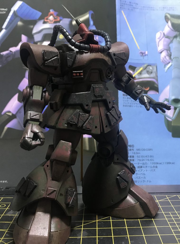 基本塗装完了後、塩ケープ剥がしでウェザリング、この後にスポンジチッピングで調整しています。