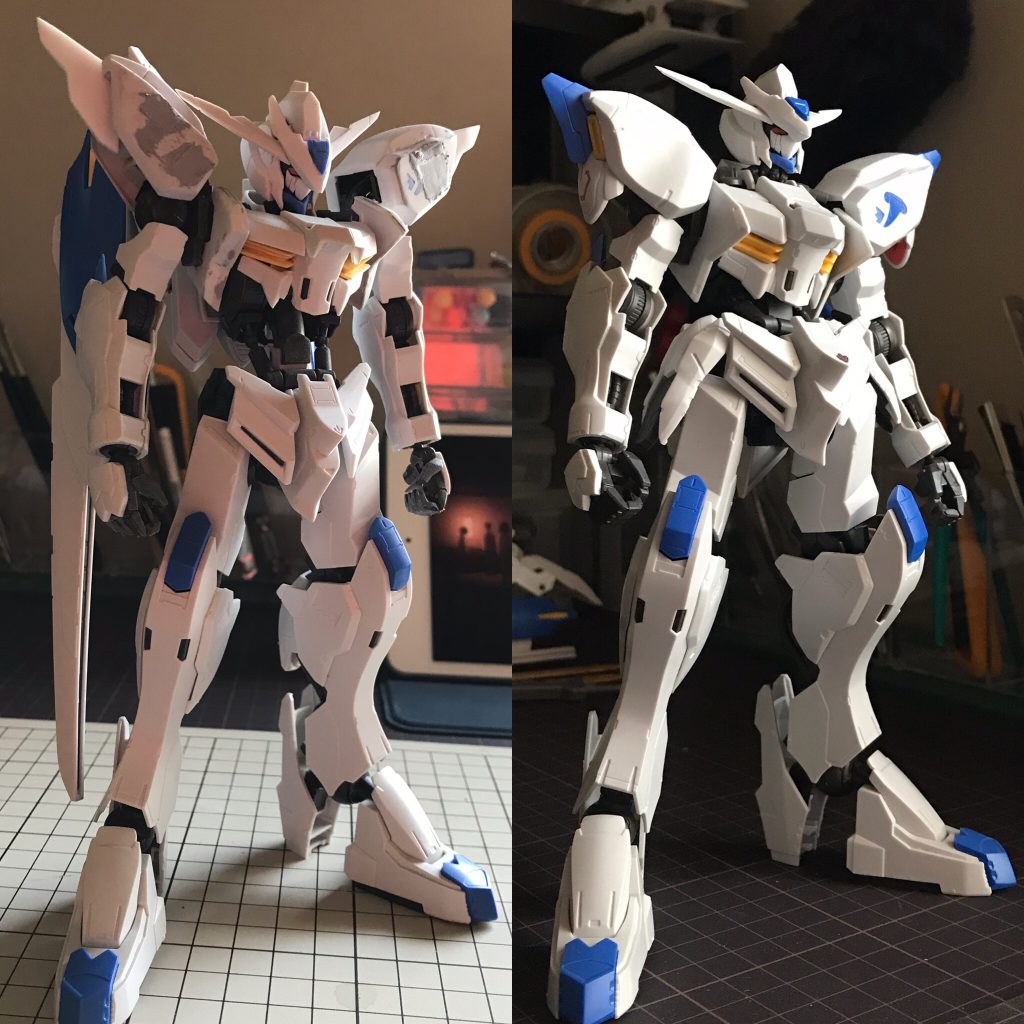 肩パーツはボツになりましたので無視してください笑　今回は腰の延長はしておりません。その代わりに胴部分を削ったりしてより上の方に寄せることでスタイリッシュなスタイルを実現