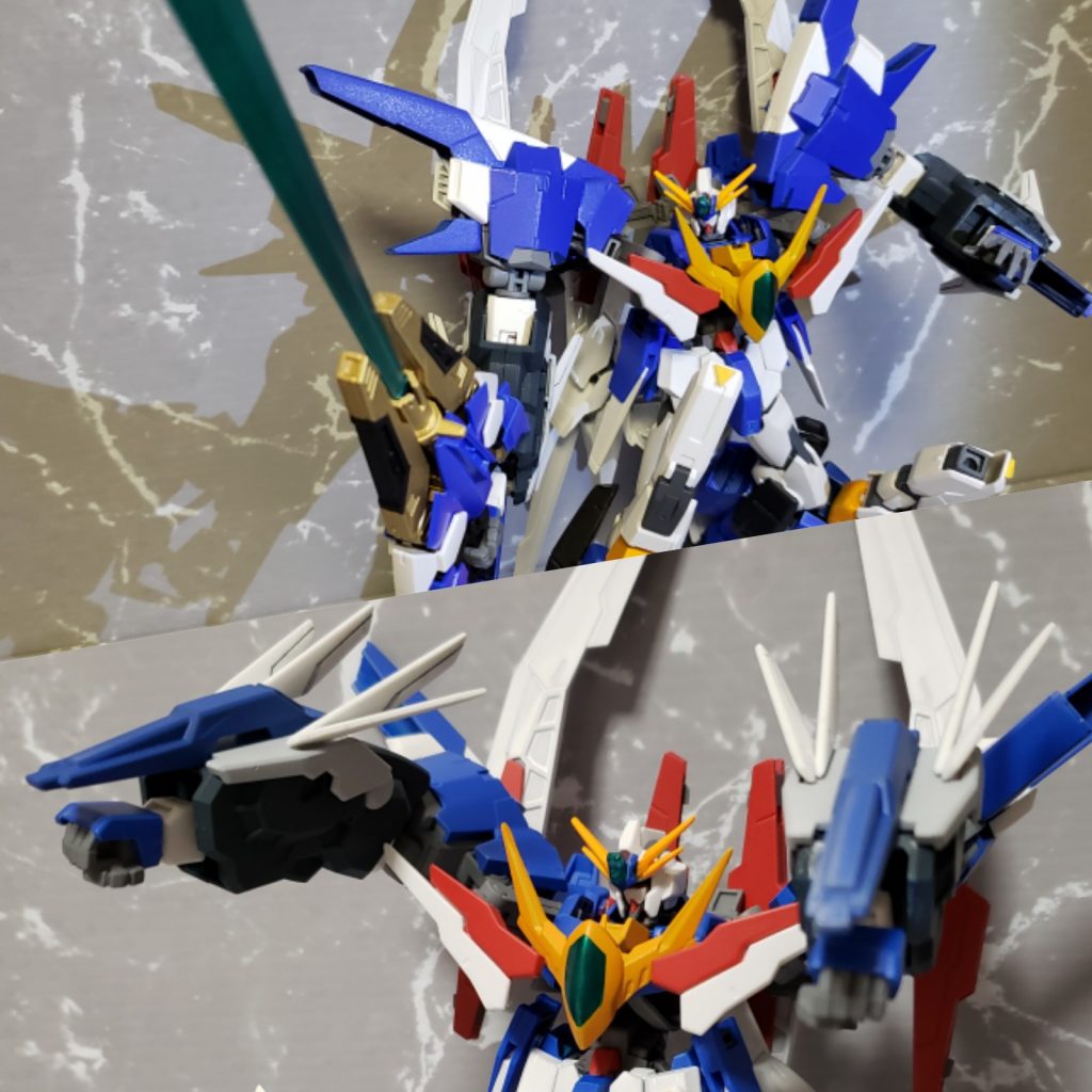 ガンダムブレイブソウル。本機は合体したことにより大幅なパワーアップを果たしているが搭乗者への精神的負荷も相当で、合体の維持には搭乗者の精神力が安定していなければならない。
本機の特徴として背部の四枚羽にはソウルクリスタルの増幅装置の役割があり、闘気を使った戦い方もブレイブ単機の時とは一線を画するものとなる。
主な武装はビームサーベル、巨大な腕を飛ばし対象を粉砕するソウルナックル、胸部のクリスタルから放つエレメンタルブラスト。そして最大の必殺技は身の丈以上もある長剣ソウルクリスタルソードとなっている。