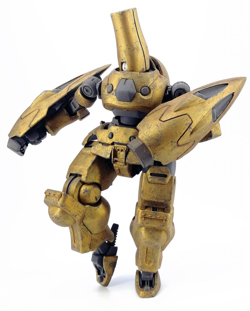 武装は加速装置付き高周波振動ハンマー。
カラテで殴り倒します。

キマリスヴィダールのサイドスカートをベースにジャンクで構成。