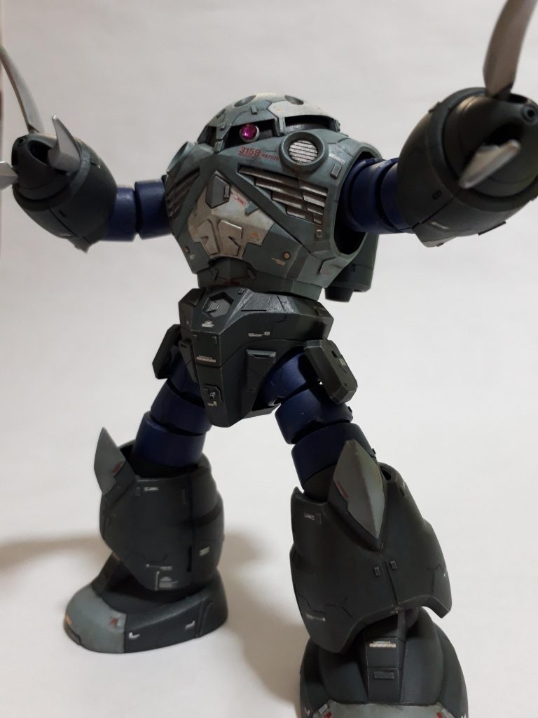 モノアイを付けてみました。水陸両用なので、ウォッシングは強めで水垢を表現。