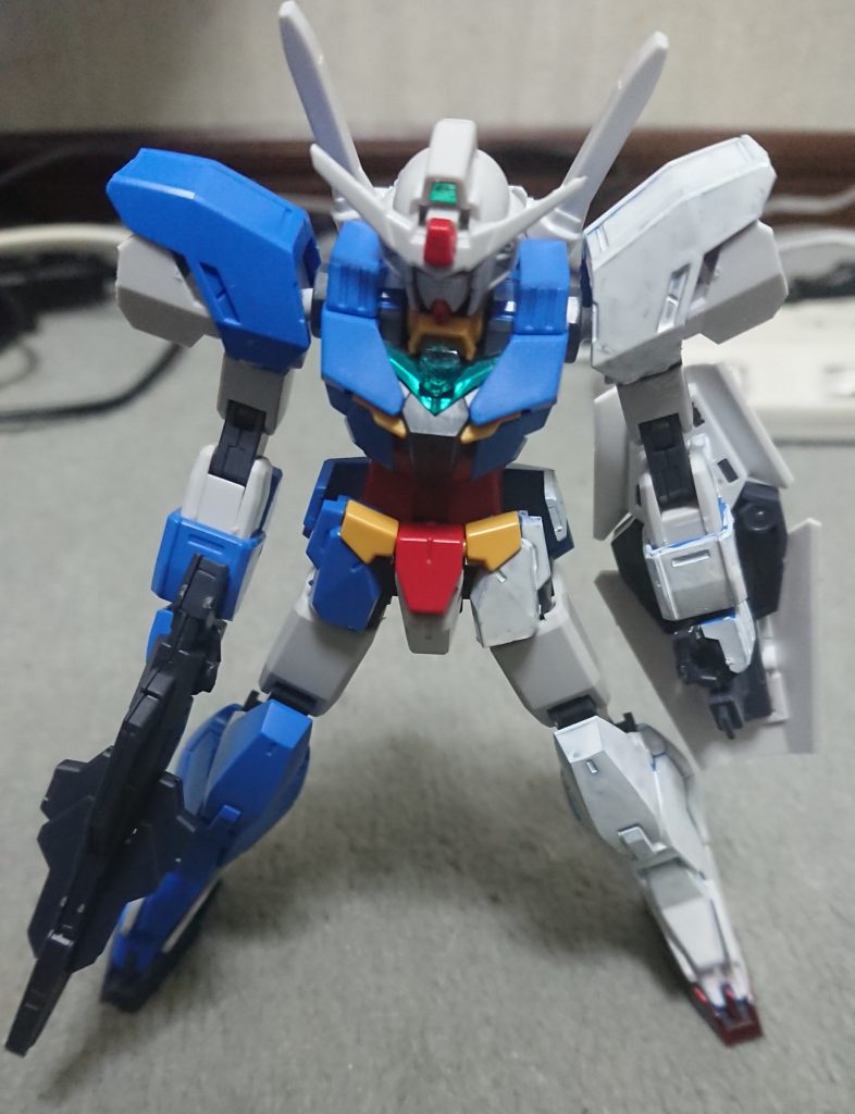 肩部調整後、塗装中