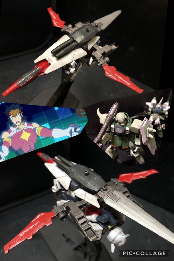 カザミ「オイオイ〜敵が横から出てきやがったーーっ！！挟み撃ちする気かよおーっ！」
ヒロト「そんな事は....させない....。
コアチェンジ、コアガンダムファイター。」

カザミ「なにいいーっ！コアガンダムのまま可変したあーーっ！」
ヒロト「....出現した敵を迎撃する。カザミはそこで防衛だ....。」
カザミ「リーダーは俺だっ！俺に命令すんなってーのっっ！！」

・コアガンダムファイター
コアガンダム　フォースシルエットが可変した形態。牽引するよりも機動性が上がり、機体の高速移動が可能。