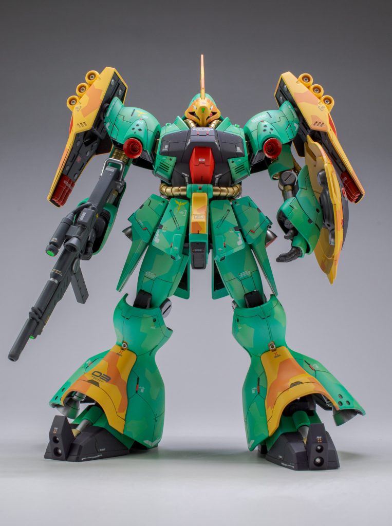 グリーン1・2:後述
イエロー1:バーチャロンカラーマイルドオレンジ
イエロー2:バーチャロンカラーフレッシュオレンジ
レッド:NAZCAフレイムレッド
ブラック:ロシアンエアクラフトブルー
フレーム:NAZCAメカサフスーパーヘヴィ