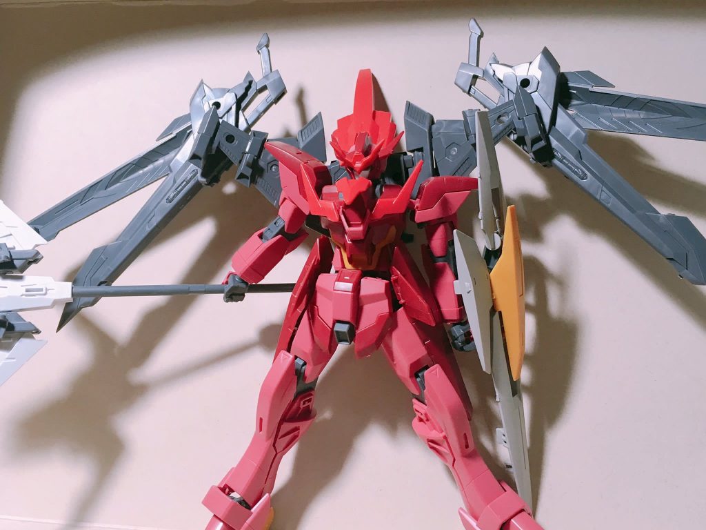 作り始め。エクシアダークマターの余ったパーツとエグゼニスウィングを使うことは当初からのプラン