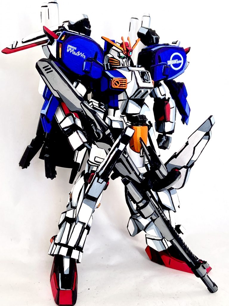 1/144 EX-Sガンダム イラスト風模型–3枚目/制作者：@j_gunaka