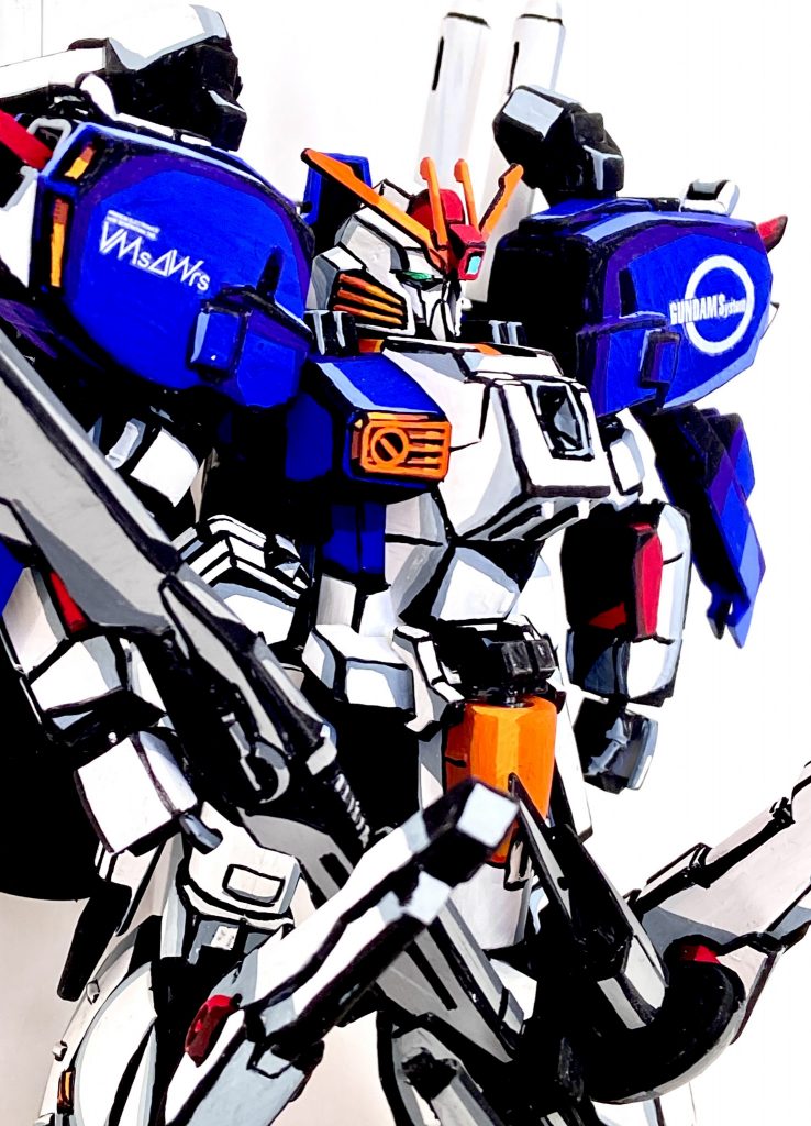 1/144 EX-Sガンダム イラスト風模型–5枚目/制作者：@j_gunaka