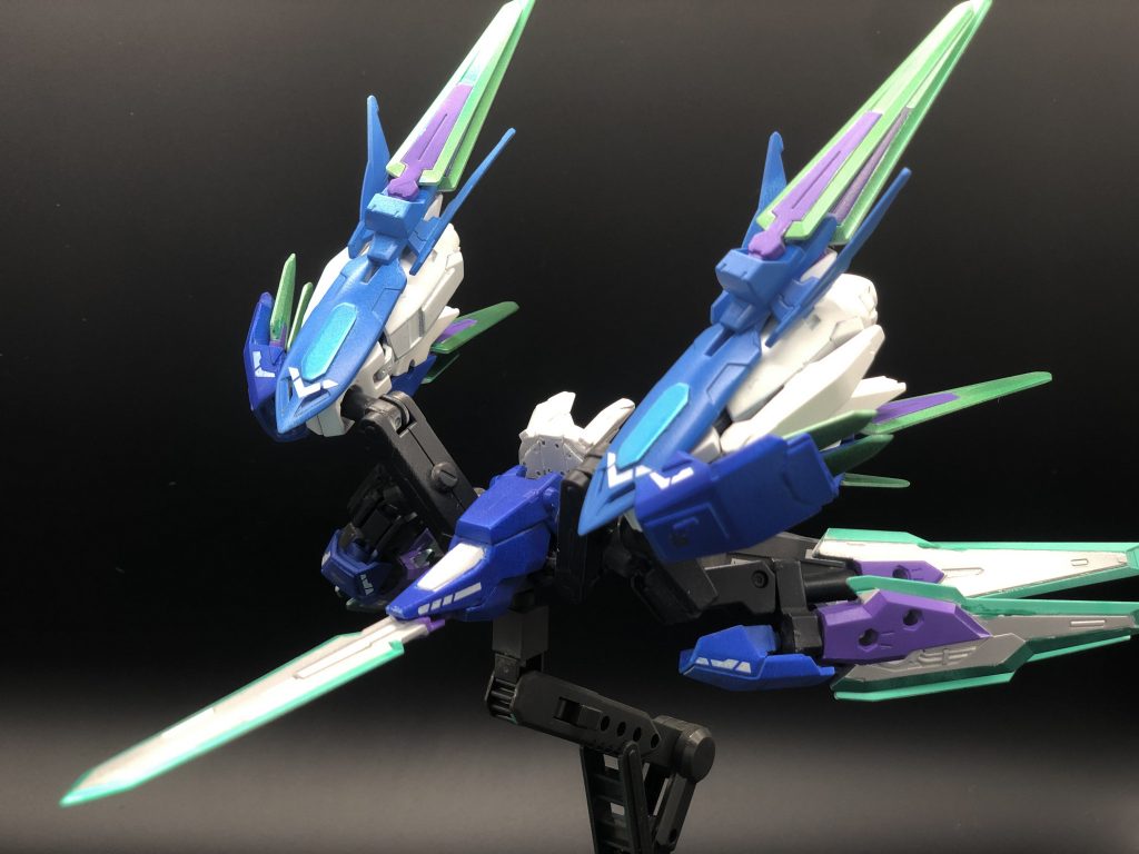 バックパックファイターは前作使用したバインダーとプトレマイオスブースターを使用しました。cファンネルは私好みに尖らせました！(*´艸`)