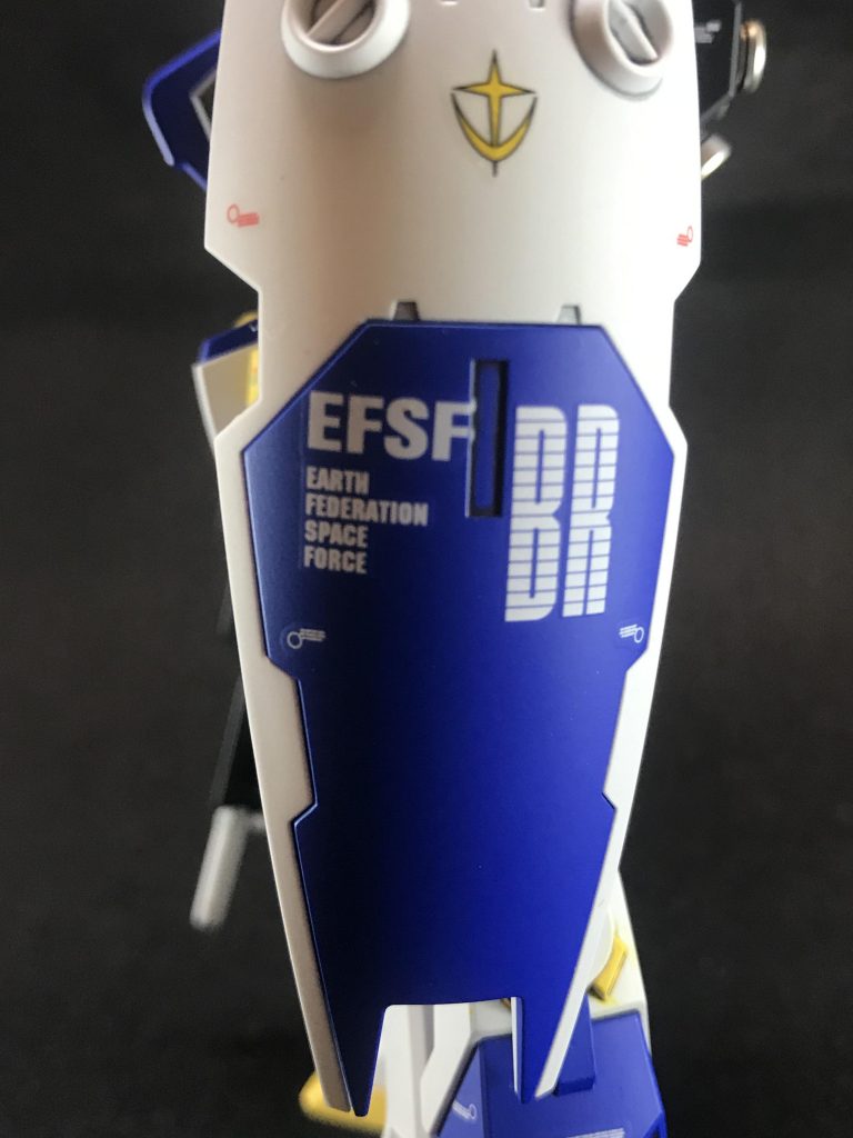 こだわりポイント。所属艦を表すアルファベットを貼ってみました。GFFやver Ka などで使われている字体とは違いますが雰囲気はでたかなと思います。ハイキューパーツのCNDデカールを使用しています。