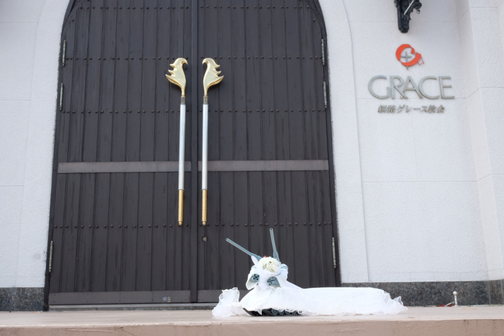 玄関です。
ガンタンクちゃんもちょっと緊張してますね。かわいい〜〜