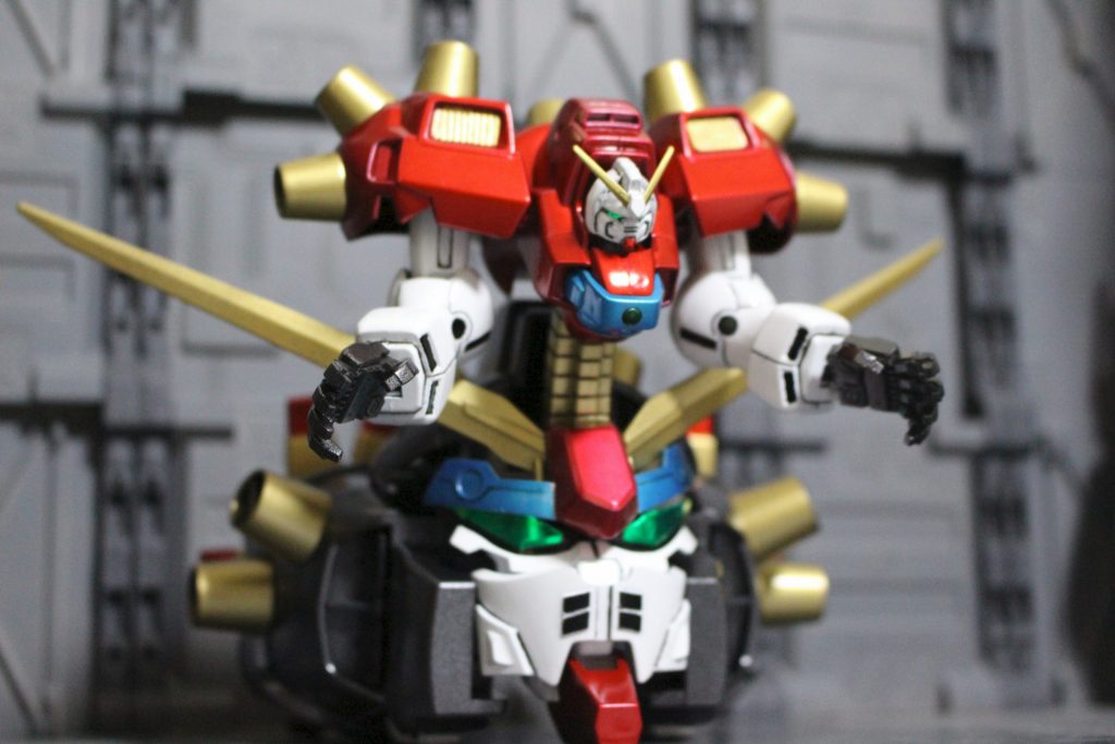 MA形態
ガンダムヘッドの迫力が堪らないです!そしてHGデスアーミーとほぼ同じ大きさでびっくりしますw