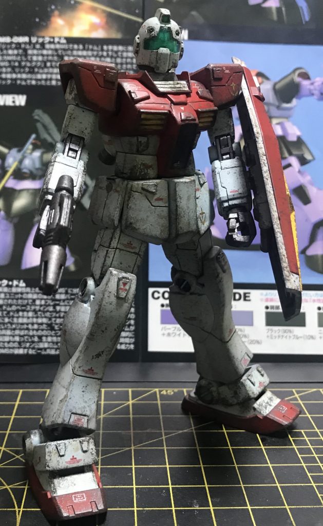 ウェザリング完了後。
スポンジチッピングで汚しています。