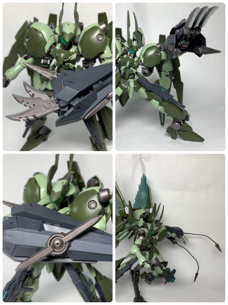 GNコンバインシールド
複数の武装を併せ持つ複合兵装盾。
GNクロー、GNキャノン、ディフェンスロッド、エグナーウィップの機能を有します。