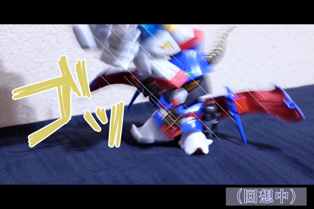 騎士：あ、でも[武者∀の蹴り技のおかげで、あのサタンガンダムに勝てたんだよな](https://gumpla.jp/other/288069)
殺駆：そういえばそうだったな…
武者∀：えへへ、そんなに褒められたら照れますよ〜