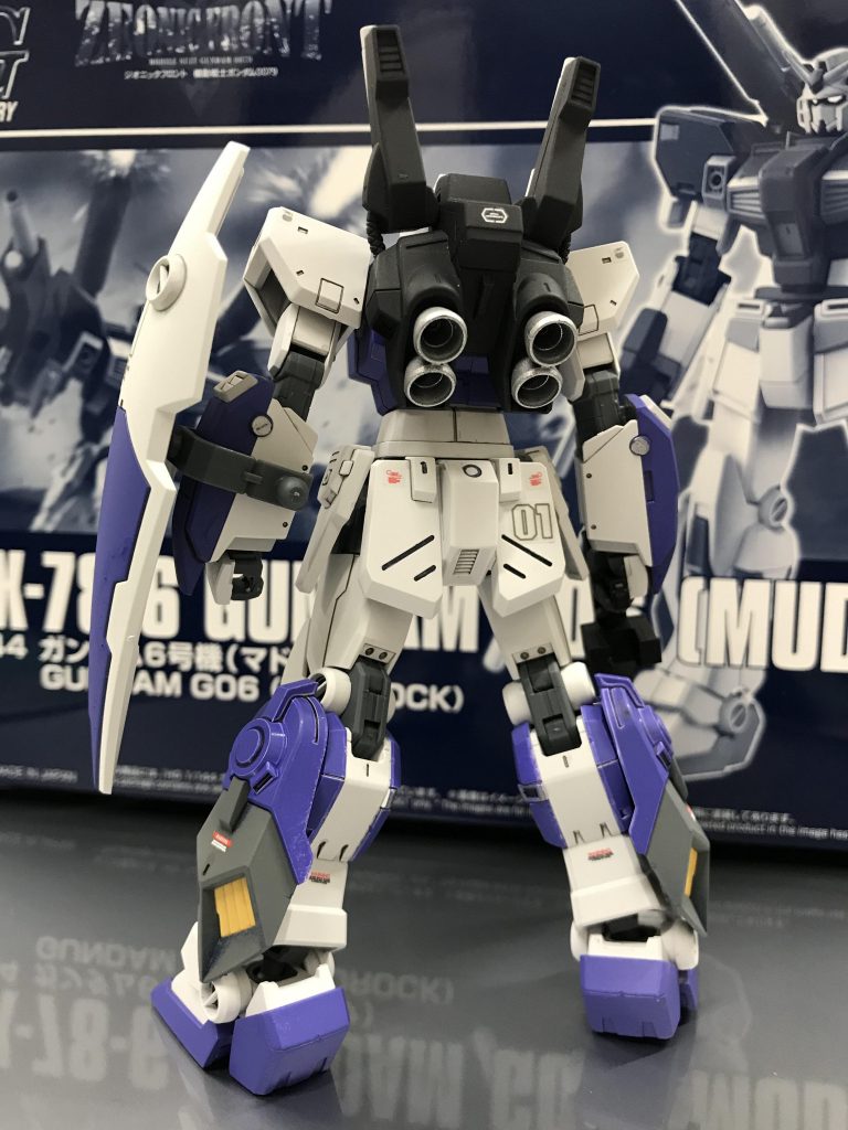 後ろ
コイツ、NT-1ににてるんじゃね?
っという思いつきで、転がっていたマークⅡのバックパックをムリムリ背負わせてみました。