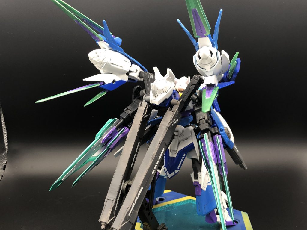 バックパックに付けたロングライフルはスクラッチで作成!!ギミックを仕込むために作りました。