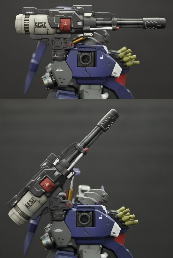 ・ガトリング砲
ジャイアントガトリングの後継機という設定
・スモークディスチャージャー
地上で運用するのであれば欲しいよねという事で付けました