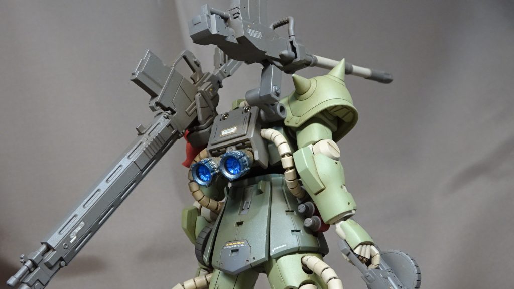 今回のアピールポイントとして、対艦ライフルのラックをスクラッチしました。
スクラッチっぽい事を初めてやってみたけど、意外に馴染んでくれたので満足です。