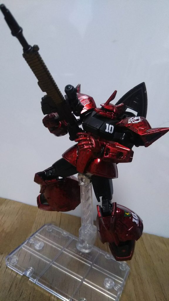 試作ロングビームライフル装備。ガトーゲルググの奴でしょうけど、最終決戦用に全部盛り。