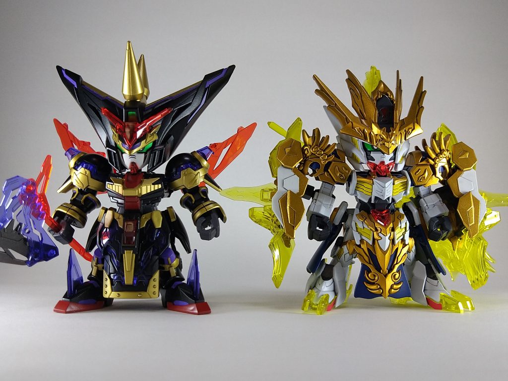 最後に前回投稿したバルバトスとの２ショットです。
バルバトスとマスターだと何か違和感ありますwww

塗装レシピ

黒　　ガイアノーツExブラック
赤　　クレオスモンザレッド
金　　クレオスGXブルーゴールド
紫　　ガンダムマーカーガンダムパープル
白　　ガイアノーツニュートラルグレー1
武器　ガイアノーツスターブライトアイアン
関節色メカサフヘビィ

エアブラシで基本塗装、一部マスキングして塗装、細かい部分を筆塗り、墨入れ、半光沢トップコートで仕上げてフィニッシュ!　