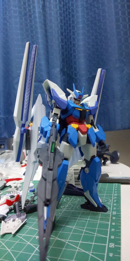 まずデルタカイのパーツをミキシング、この頃は肩もデルタカイの肩パーツをアースリーに被せてました