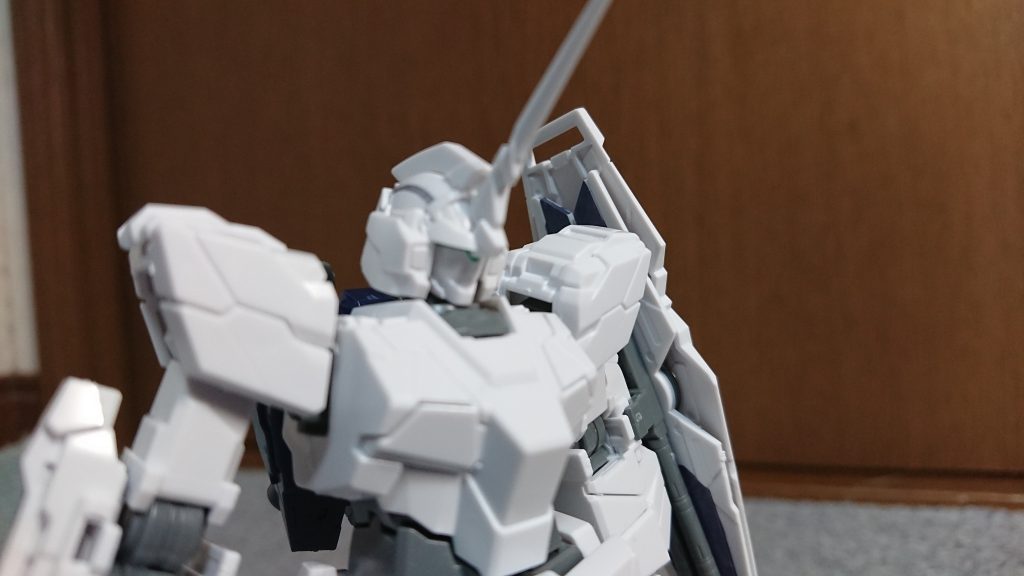 変にスミ入れして汚くするのもあれなのでほぼ素組です
頭部のラインだけスミ入れしました