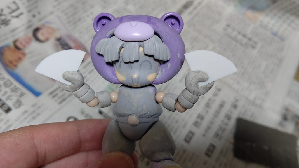 関節パーツを仕込んで可動確認。
